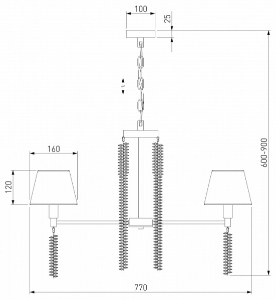 Подвесной светильник 60148/5 матовое золото Eurosvet Charuel