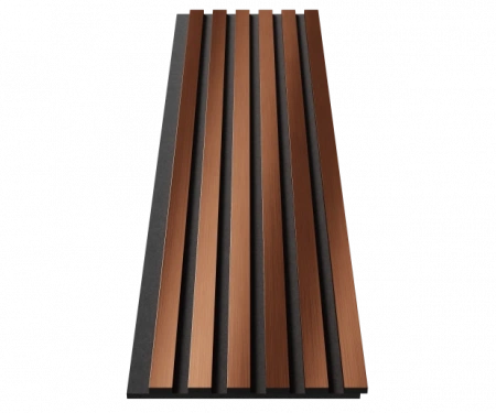 Комплект акуст.панелей, черный войлок, 1200х300х19мм, рейки ЭКОПОЛИМЕР, красная медь/2шт