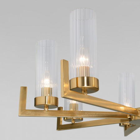 Подвесная люстра со стеклянными плафонами 60133/8 латунь Eurosvet Arganie