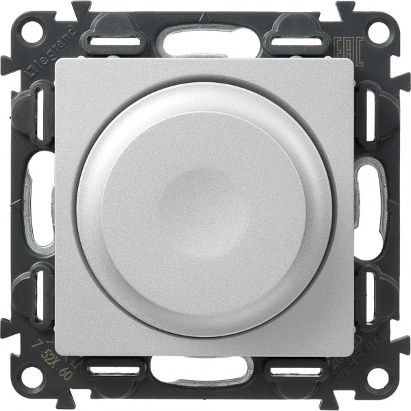 Legrand Valena LIFE DIY Алюм Светорегулятор поворотный универ. 300Вт без нейтрали