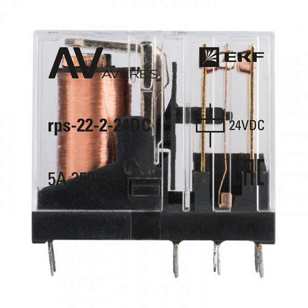 EKF Averes Реле промежуточное slim 22/2 5A 24В DC