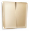 Лицевая панель ALFA (Шампань) для 2-клавишных выключателей QUANT AP6030
