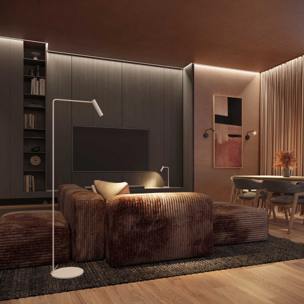 Arlight Светильник SP-VERDI-LONG-WALL-3W Warm3000 (WH, 20 deg, 230V) (IP20 Металл, 3 года)