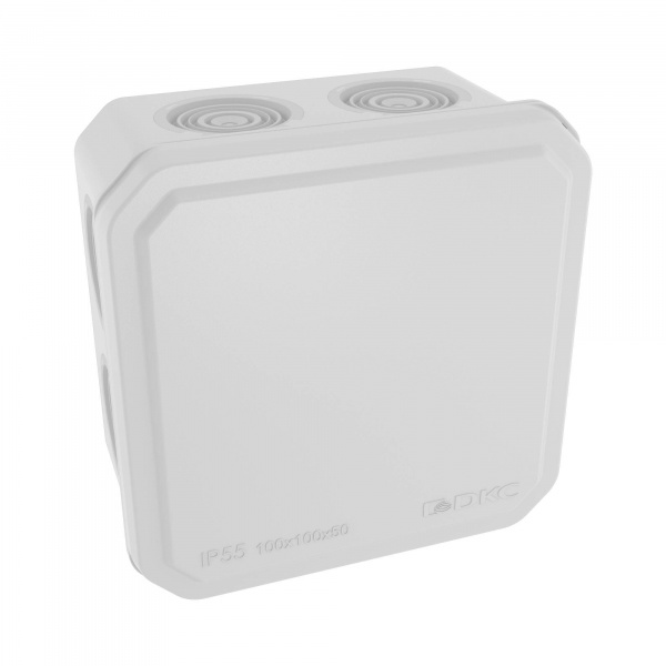 DKC Коробка ответвительная с 8+2 кабельными вводами д.25/20 мм,IP55,100х100х50 мм (розница)