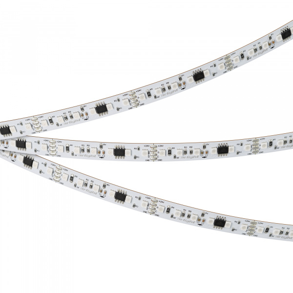 Лента SPI-A120-10mm 24V RGB-PX6-BPT (23 W/m, IP20, 2835, 5m) (Arlight, бегущий огонь)