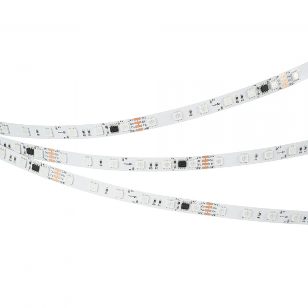 Arlight Лента SPI-B60-10mm 24V RGB-PX6-BPT (12 W/m, IP20, 5060, 5m) (бегущий огонь)