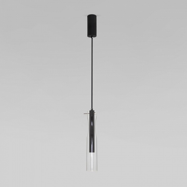 Подвесной светильник LED со стеклянным плафоном 50254/1 LED черный Eurosvet Swan