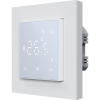 Donel Термостат с датчиком пола и воздуха с WiFi, 16 A, 55*55 мм., программируемый, белое стекло, серия DTEF