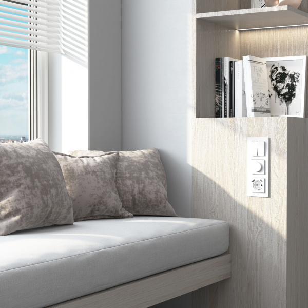 Рамка из стекла на 3 поста Senso белый soft-touch W0033101