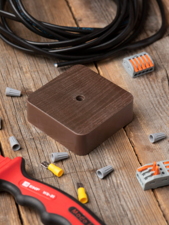 EKF PROxima Коробка разветвительная KMP-030-030 (75х75х26) тёмное дерево