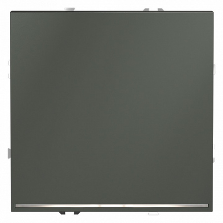 Выключатель встраиваемый VOLTUM S70 одноклавишный с подсветкой 10А, (титан)