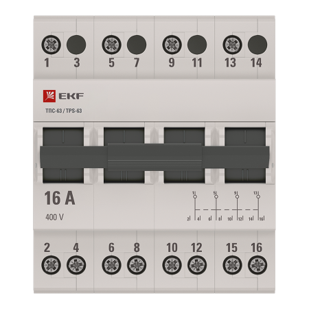 EKF PROxima Трехпозиционный переключатель ТПС-63 4P 16А