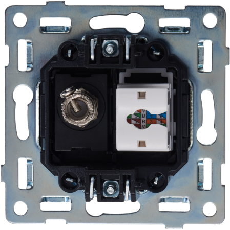 Donel Механизм комбинированой розетки TV + RJ45 cat.6/ClassE, серия N96 Collect, DTM30600