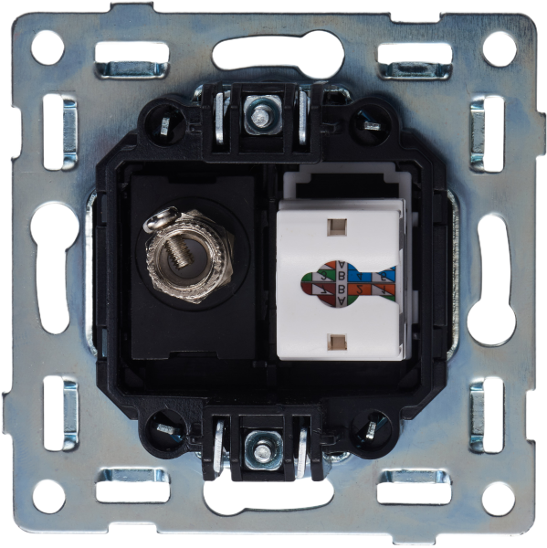 Donel Механизм комбинированой розетки TV + RJ45 cat.6/ClassE, серия N96 Collect, DTM30600