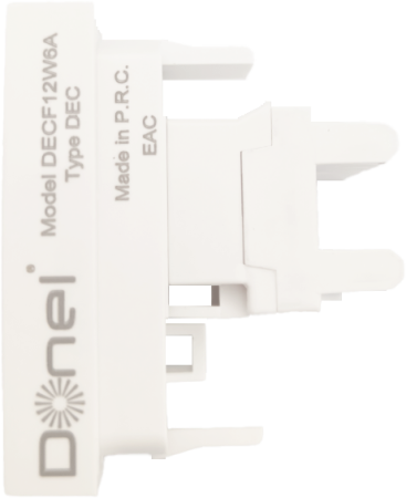 Donel Розетка DEC RJ45 UTP кат.6a, 1мод., бел. (22.5х45мм), DECF12W6A