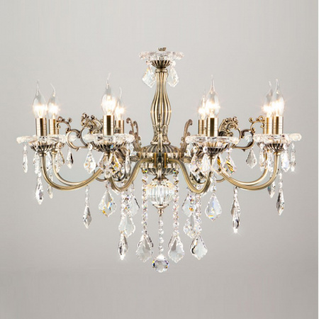 Люстра с хрусталем 3281/8 античная бронза Eurosvet Elisha