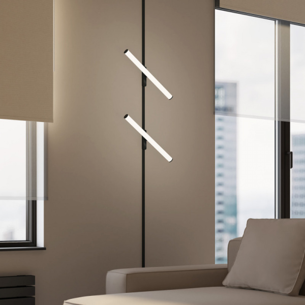 DK5355-BK Светильник для трека Air, серия Ray 4000 со светодиодом, L500*W35*H79mm,?33, 48V DC, 12W, RA?90, 120°, 4000K, IP20, черный, алюминий