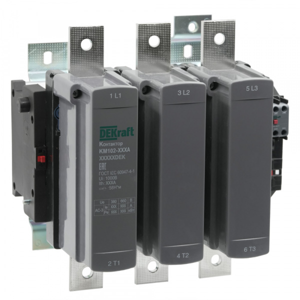 Dekraft Контактор 800А 110В_АС АС3_ АС4 1НО+1НЗ КМ-102