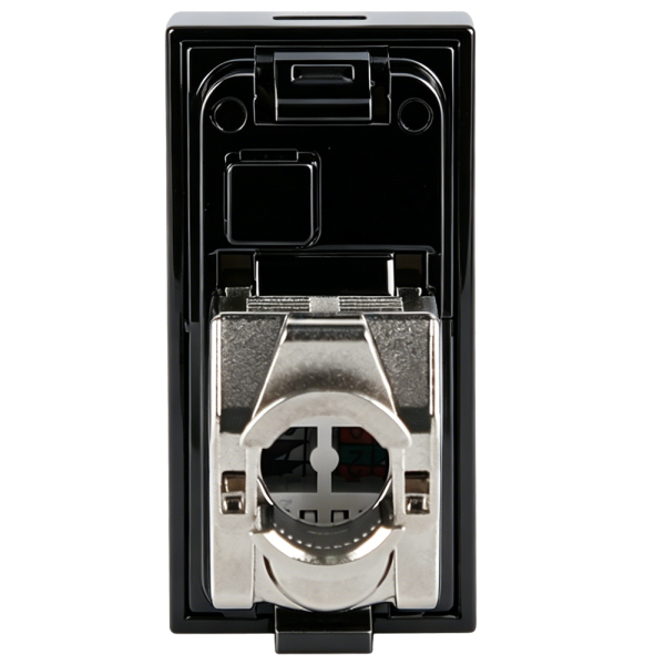 Donel Розетка DEC RJ45 FTP кат.6, 1мод., черн. (22.5х45мм), DECF12ANF6