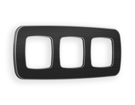 Рамка OMEGA Coint (Черный Стекло органическое/Сталь) 3-ая OF640533