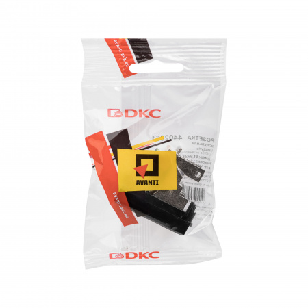 DKC Avanti Черный квадрат Компьютерная розетка RJ-45  категория 5е экранированная 1 модуль