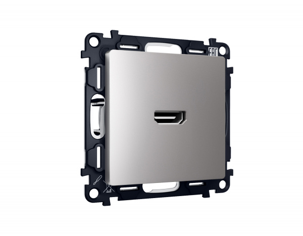 Комплект механизма розетки HDMI 2.0 ALFA MA514010 Сталь матовый 40V/500mA 2.0GHz 5-18Gbit/s QUANT