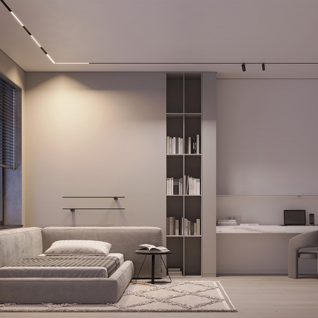 Arlight Светильник MAG-ORIENT-FLAT-L465-16W Day4000-MIX (BK, 80 deg, 48V, TUYA) (IP20 Металл, 5 лет)