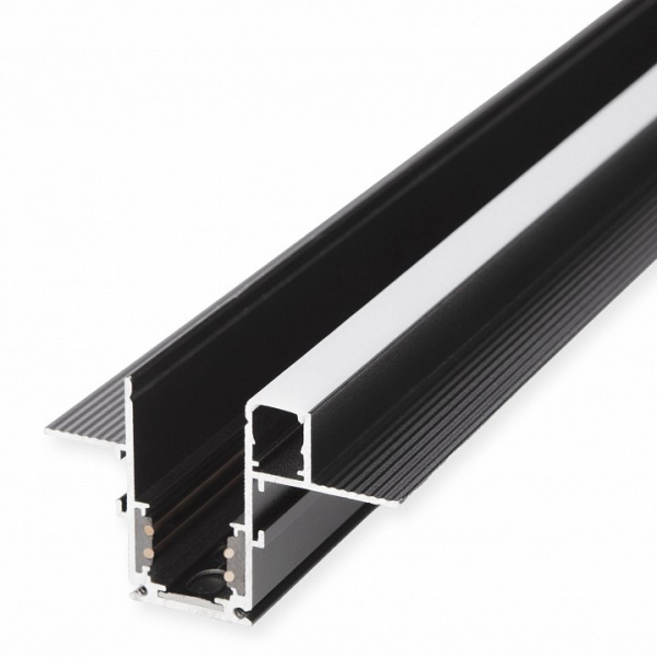 Slim Magnetic Шинопровод встраиваемый с местом под светодиодную ленту (чёрный) (2м) 85132/00 Elektrostandard Slim Magnetic a063990 Slim Magnetic Шинопровод встраиваемый с местом под светодиодную ленту (чёрный) (2м) 85132/00 Elektrostandard Slim Magnetic a063990