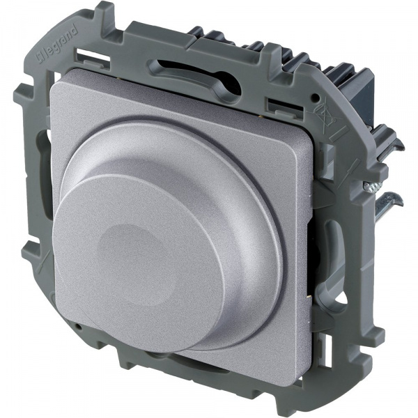 Legrand INSPIRIA Алюминий Светорегулятор поворотный без нейтрали 300Вт