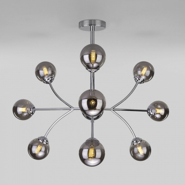 Потолочная люстра со стеклянными плафонами 30179 хром Eurosvet Astro