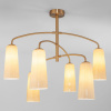Потолочная люстра со стеклянными плафонами 70137/6 латунь Eurosvet Omber