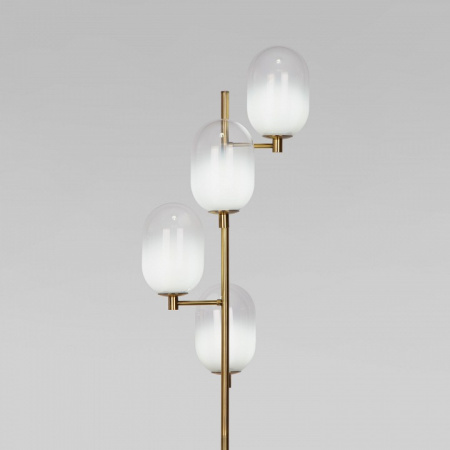 Напольный светильник со стеклянными плафонами 01161/4 латунь Eurosvet Loona