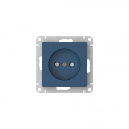 Systeme Electric AtlasDesign Аквамарин Розетка без заземления со шторками, 16А, мех., быстрозажим. клем.