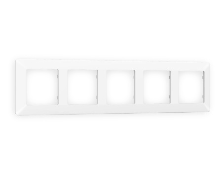 Рамка ALFA Line (Белый матовый) 5-ая AF110125