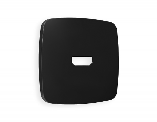 Лицевая панель OMEGA (Черный матовый) для HDMI розетки QUANT OP8140
