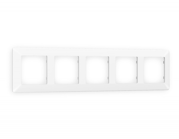 Рамка ALFA Line (Белый матовый) 5-ая AF110125