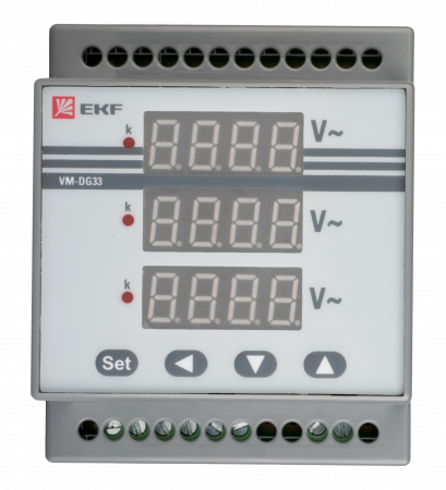 EKF PROxima Амперметр AD-G33 цифровой на DIN трехфазный