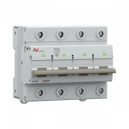 EKF Выключатель автоматический AV-125 4P 125A (D) 10kA AVERES