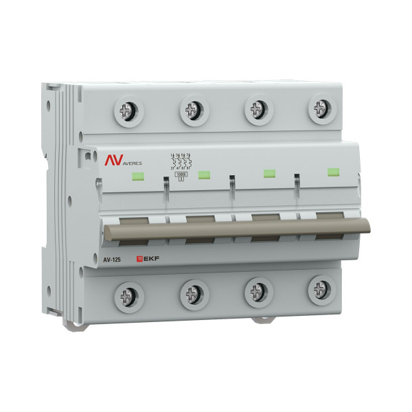 EKF Выключатель автоматический AV-125 4P 80A (D) 10kA AVERES