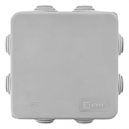 EKF PROxima Коробка распаячная КМР-030-031 с крышкой наружная (80х80х50) 7 мембранных вводов IP54 розничный стикер