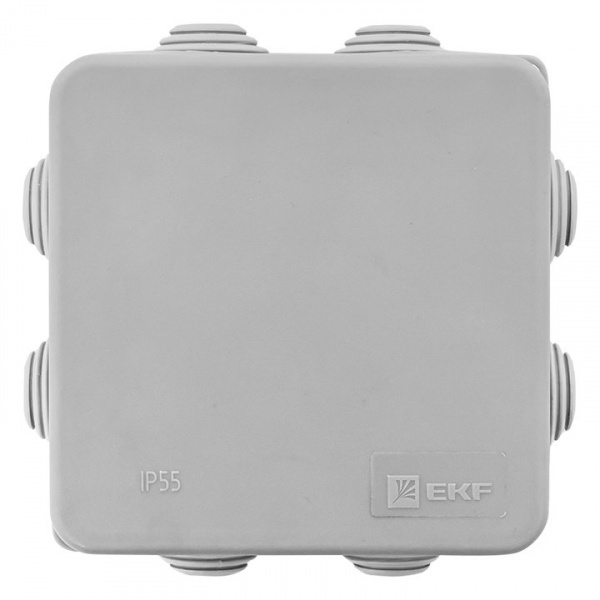 EKF PROxima Коробка распределительная КМР-030-031 с крышкой наружная (85х85х40) 8 мембр. вводов IP55