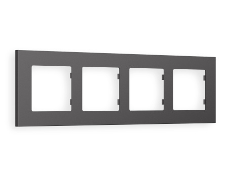 Рамка ALFA Qubi (Антрацит серый) 4-ая AF250654