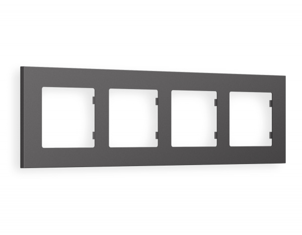 Рамка ALFA Qubi (Антрацит серый) 4-ая AF250654