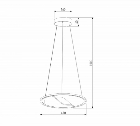 Подвесной светодиодный светильник 40026/1 LED серый Eurosvet Occhio