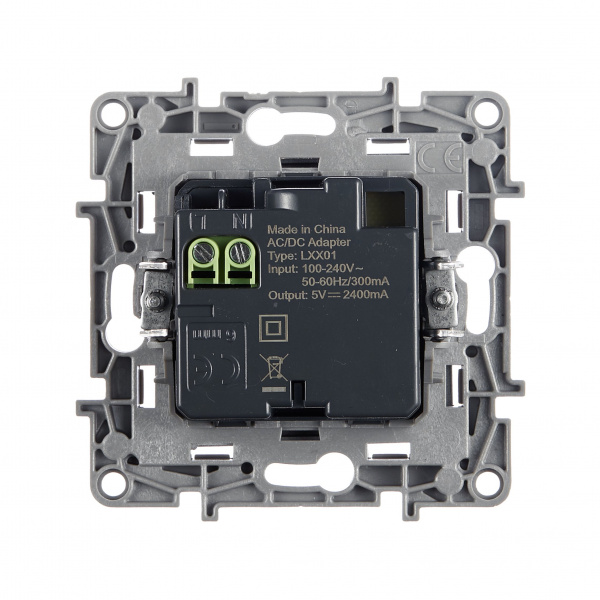 Legrand Etika Антрацит Розетка USB 2-ая 240В/5В 2400мА