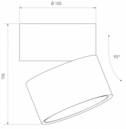 Накладной светодиодный светильник DLR031 15W 4200K 3100 серебро матовый Elektrostandard Klips a051772