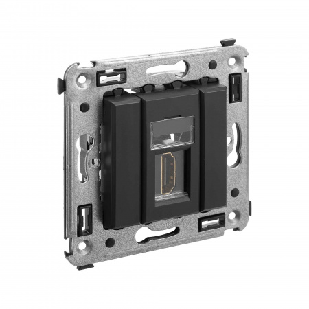 DKC Avanti Черный матовый Розетка одинарная тип А-А HDMI