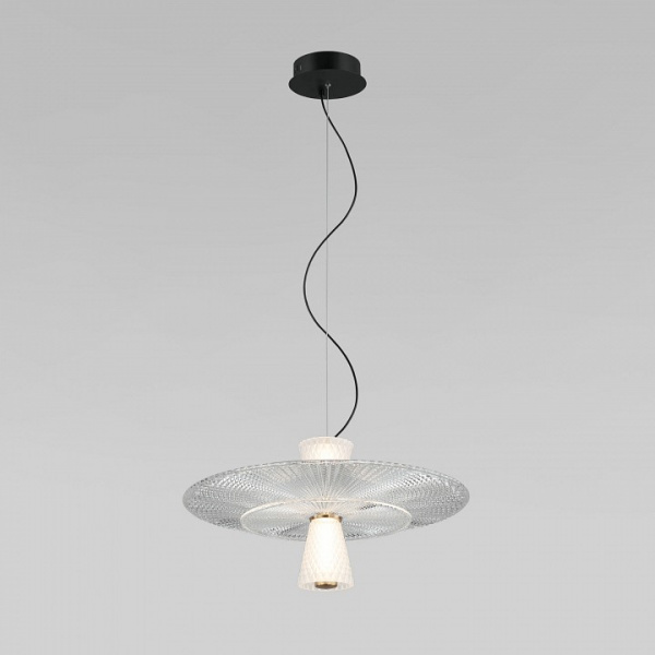 ПОДВЕСНОЙ СВЕТИЛЬНИК С АКРИЛОВЫМ И СТЕКЛЯННЫМИ ПЛАФОНАМИ 40029/1 LED/ белый Eurosvet Titania