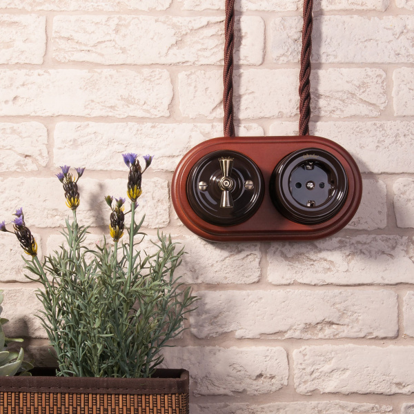 Ручка выключателя 2 шт. (бронза) Ретро W6442112 Ручка выключателя 2 шт. (бронза) Ретро W6442112