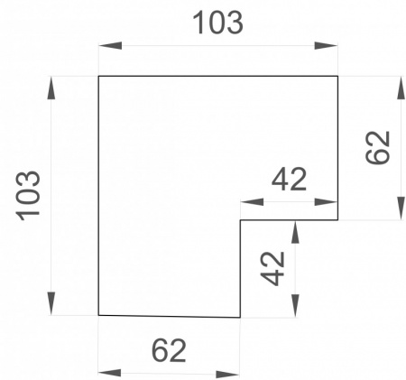 TR3041-AL Угол профиля SMART для натяжного потолка